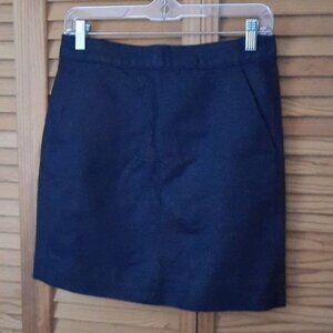 J.Crew Navy Snakeskin Embossed Print Skirt Size 0